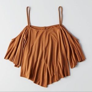 raspberry off the shoulder american eagle top